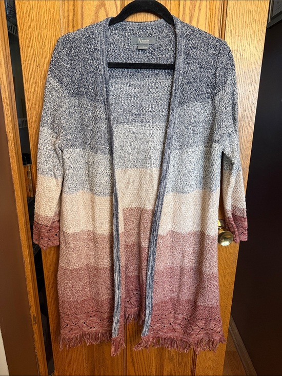 Natural Reflections Sweaters - Natural Reflections L Gradient Open-Front Cardigan Sweater NWOT